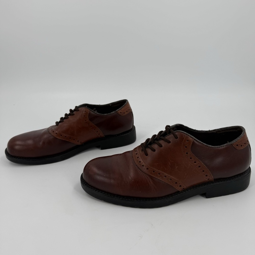 Nunn Bush Mens Size 8M Brown Genuine Leather Oxford Dress Shoes Comfort